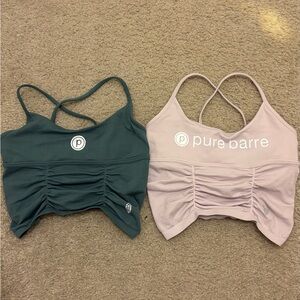 Pure Barre Teal and Light Pink Tank Tops